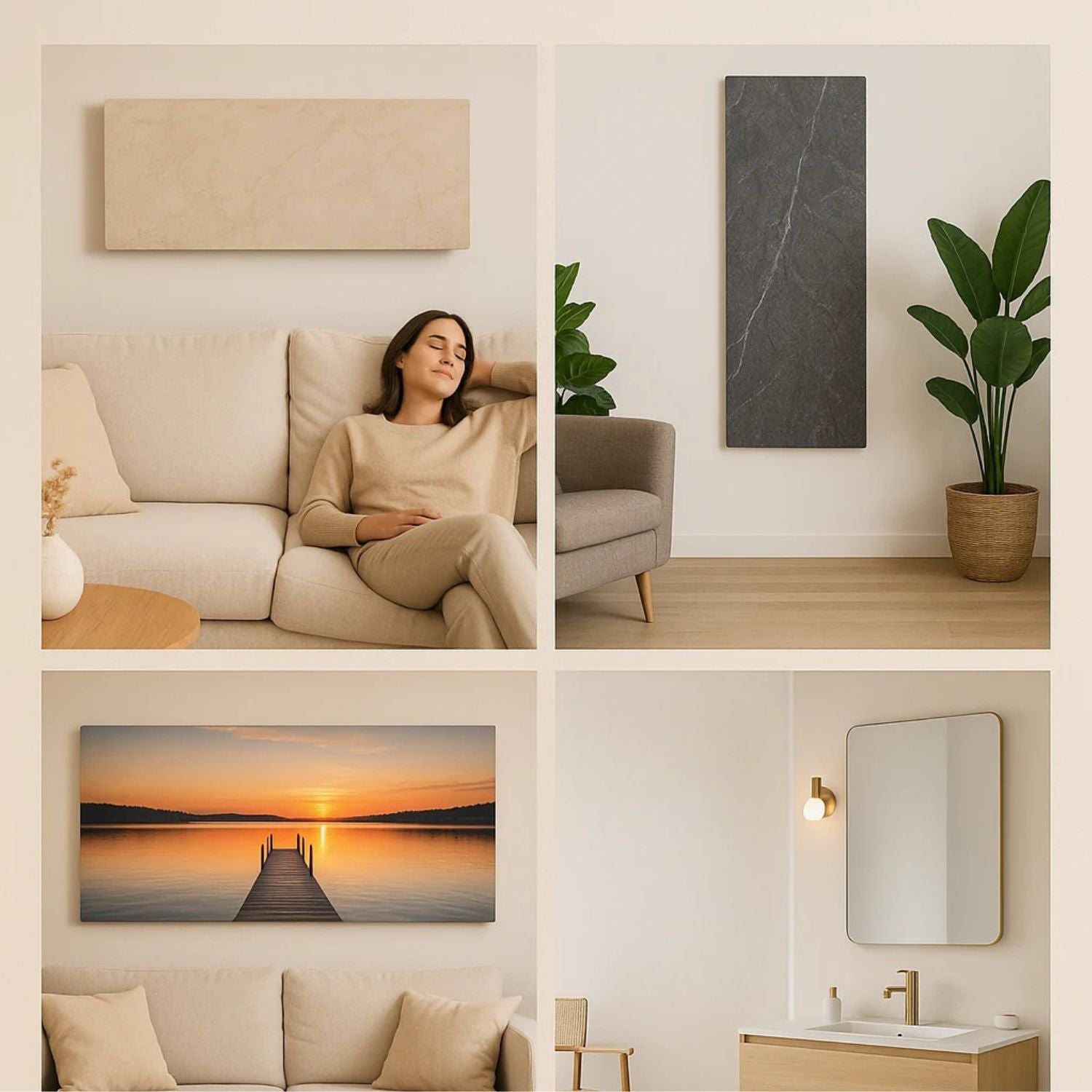 Wärme mit Stil: Marmor-, Naturstein- und Spiegel-Infrarotheizungen im Design-Vergleich