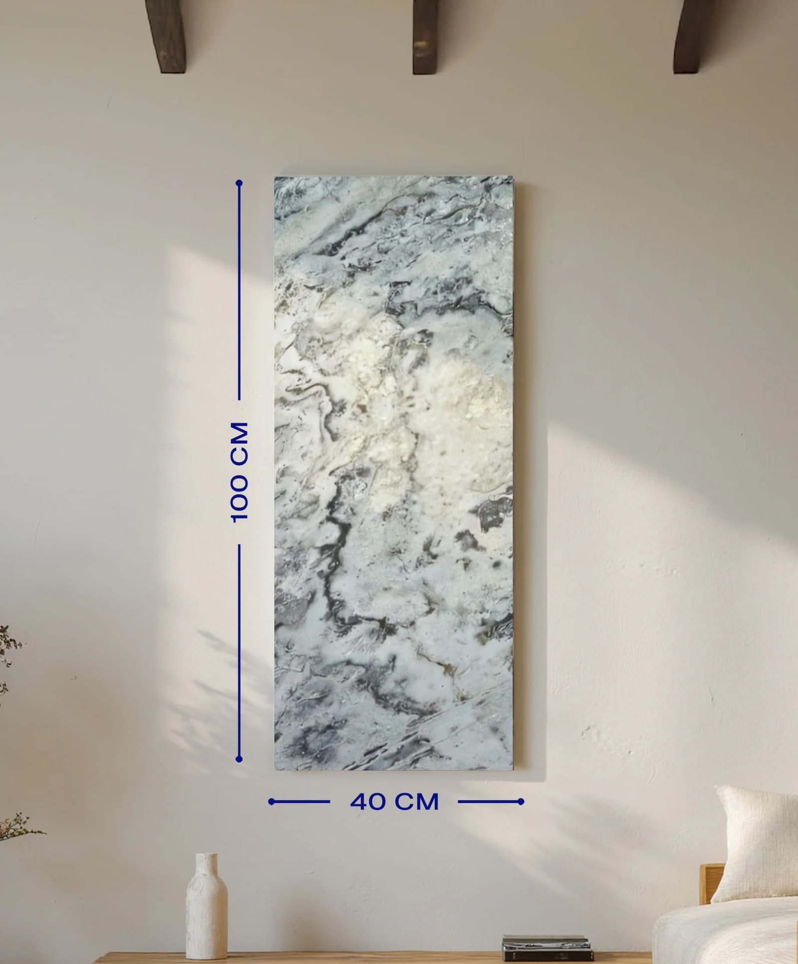 Avalon 800W Infrarotheizung – Detailansicht Naturstein