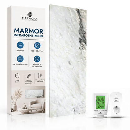 Chauffage en pierre naturelle 800 watts avec thermostat