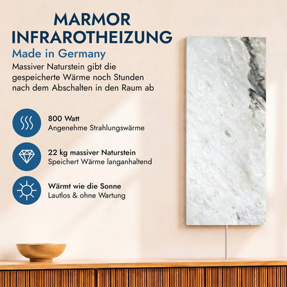 Chauffage en pierre naturelle 800 watts avec thermostat