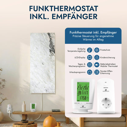 Chauffage en pierre naturelle 800 watts avec thermostat