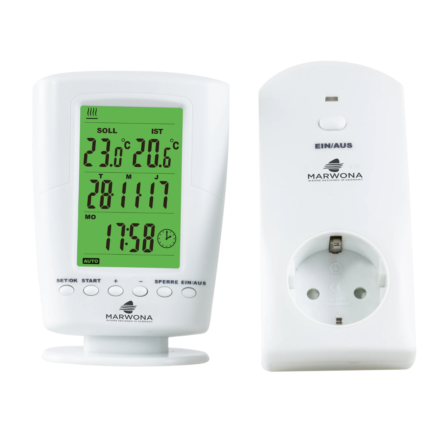 Thermostat radio numérique, y compris le destinataire