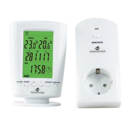 Thermostat radio numérique, y compris le destinataire